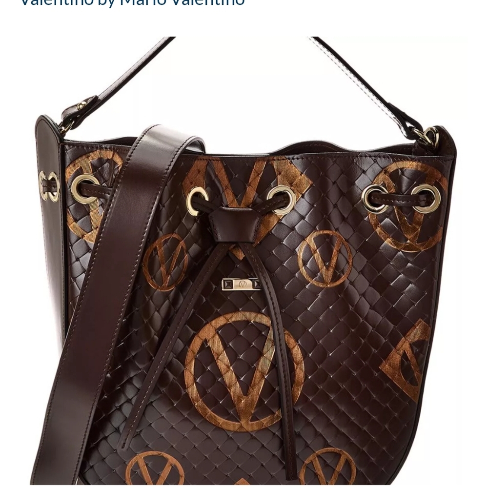 Valentino by Mario Valentino Brown Bucket Bag